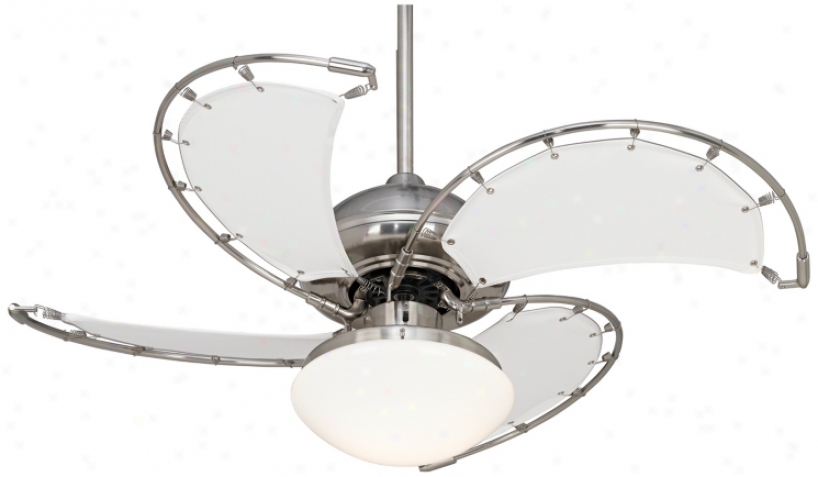 40" Aerisl Brushed Nickel Ceiling Fan With Light Kit (m2558-m2561)