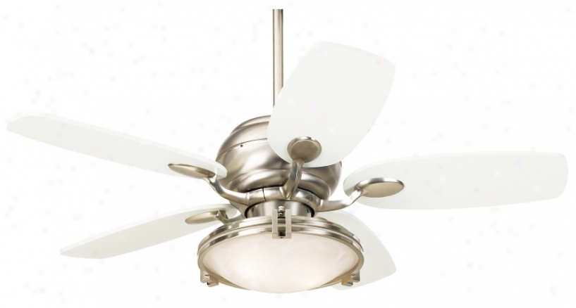 43" Casa Optima&#8482; Brushed Steel Ceiling Fan With Remote (86646-98721-15645-74782-74780)