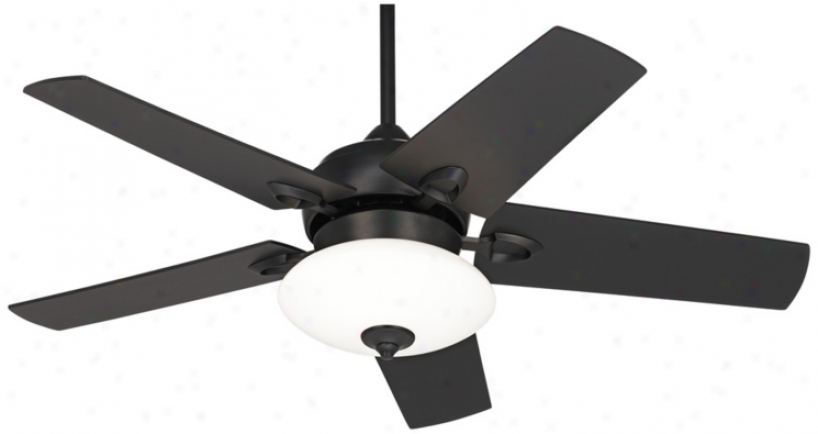 44" Casa Vieja Solano Matte Black Ceiling Fan With Light Kit (u9437)