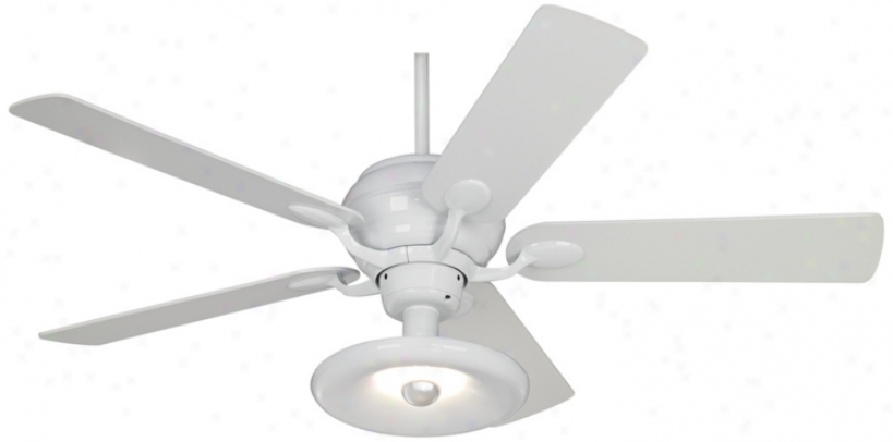 52" Casa Optima Square White Blades Ceiling Fan With Light (86645-89810-r1848)