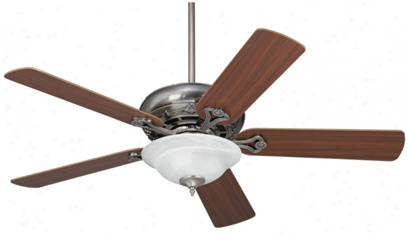 52" Casa Vieja Trilogy Pewter Ceiling Fan With Light Kit (p9604-08607-r6433)