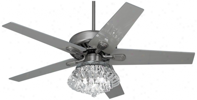 52" Windstar Ii Steel Crystal Light Kit Ceiling Fan (34053-66116-v5824)