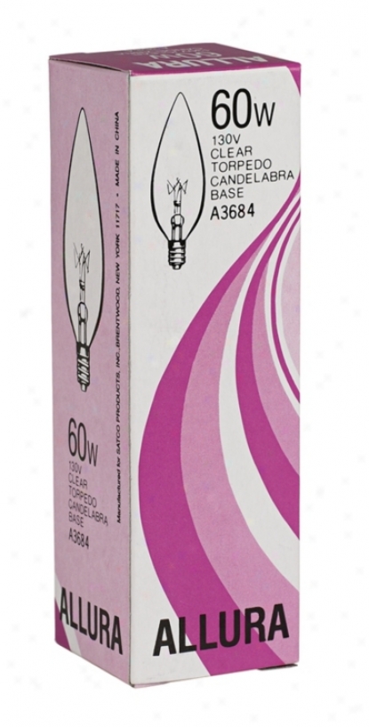 60-watt Clear oTrpedo Candelabra Light Bulb (82316)