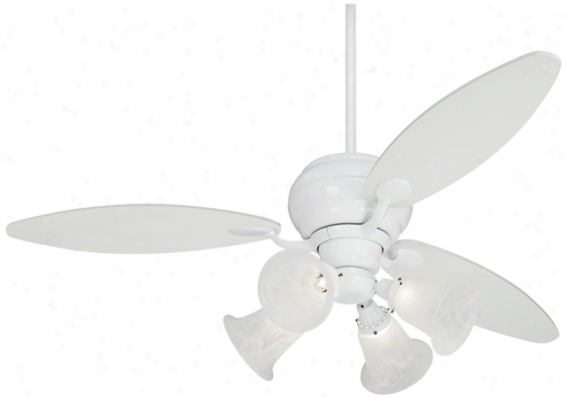 60" Casa Optima White Ceiling Fan With 4 Lights (r2182-r2434-m3630-887743)