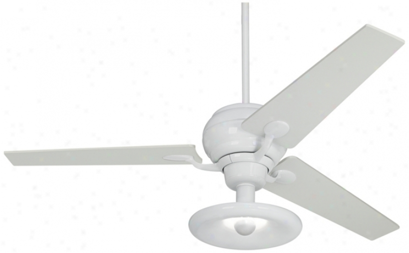 60" Spyder White Tapered Blade Ceiling Fan With Light Kit (r2182-r2487-r1848)