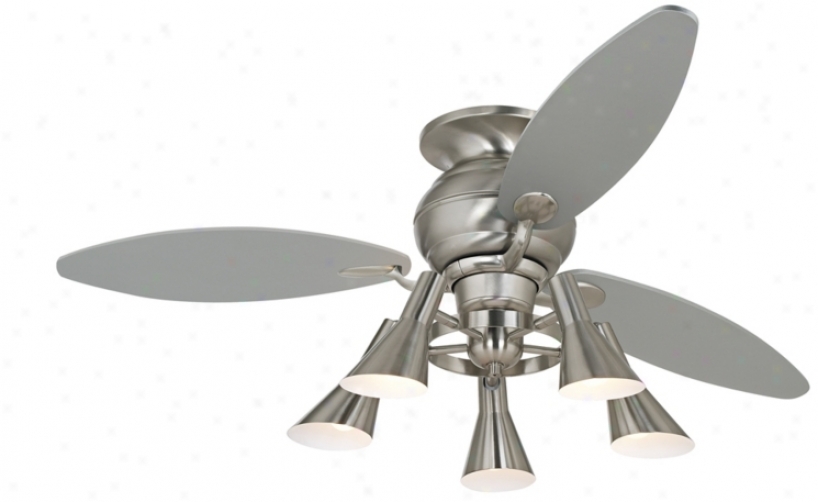 60" Spyder&#8482; Hugger Silver Retro Light Kif Ceiling Fan (r4214-t22684-r1737)