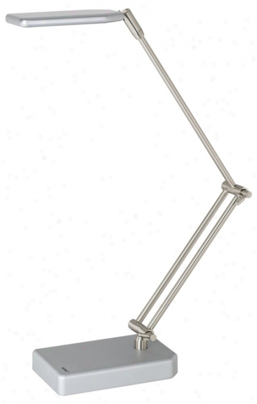 Adjustable Energy Efficient Led Silvery Finish Desk Lamp (m1234)