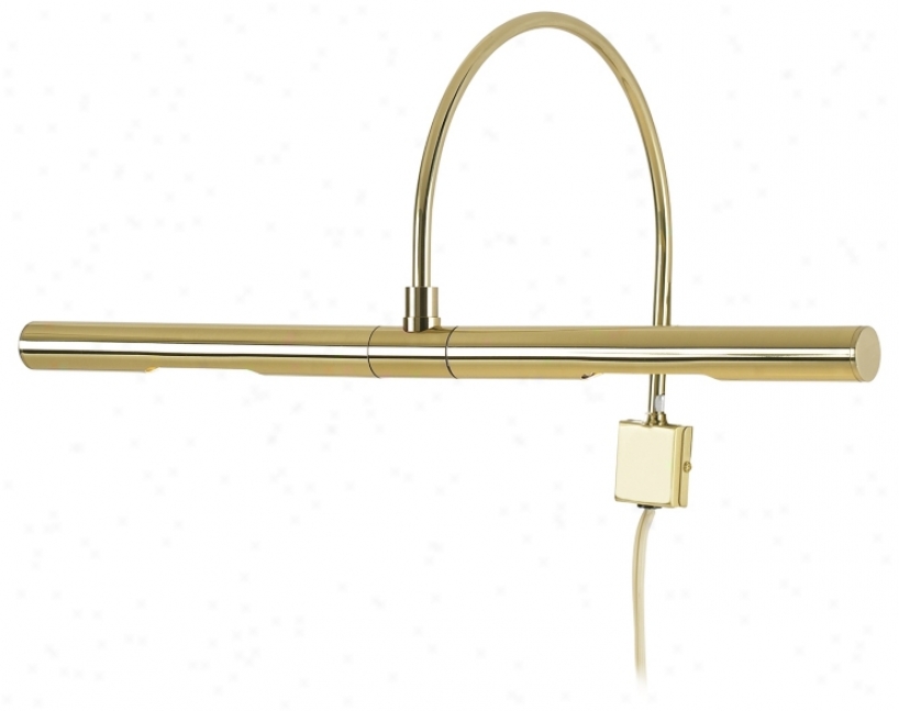 Advent Profile 16"-Wide Polished Brass Plug-in Picture Light (09794))