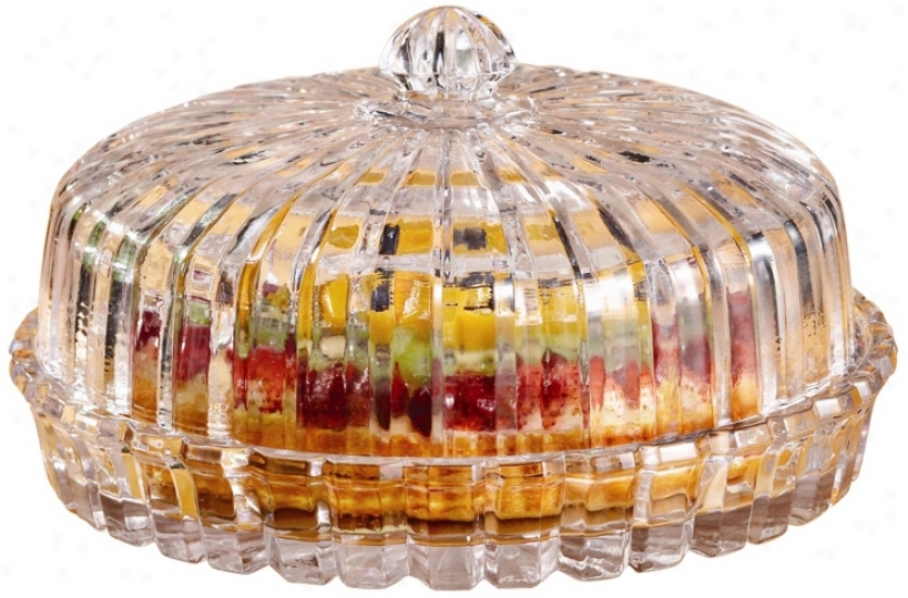 lAexandria Collection Crystal Pie Plate With Cathedral (y6347)