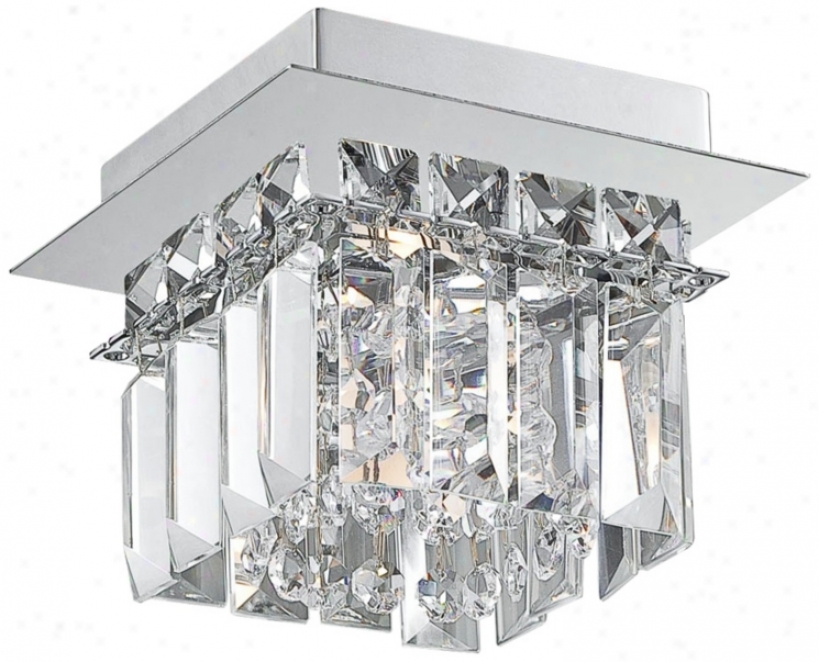 Alico Crown 6" Wice Crystal And Chrome Ceiling Light (x0589)