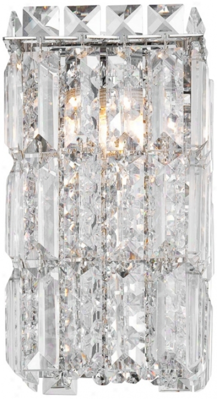 Alico King Crown 8 1/2" Dear Crystal And Chrome Wall Sconce (x0601)