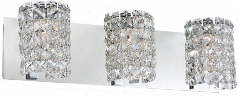 Alico Queen 20 1/4" Wide Crystal And Chrome Bathroom Light (x0609)