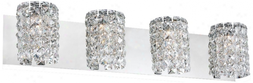 Alico Queen 27 3/4" Wide Crystal And Chrome Bathroom Aspect (x0611)