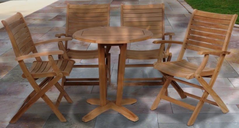 Amazonia 5-piece Teak Aruba Outdoor Dining Set (x6178)