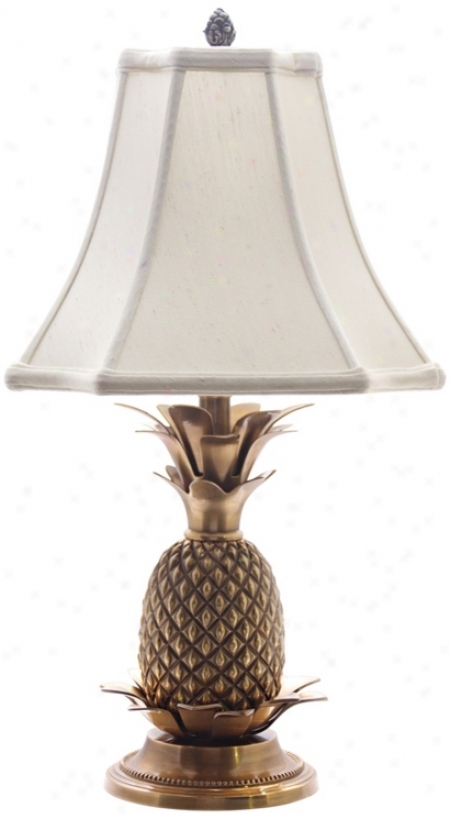 Antique Brass Happy Shade Pineapple Table Lamp (j8905)