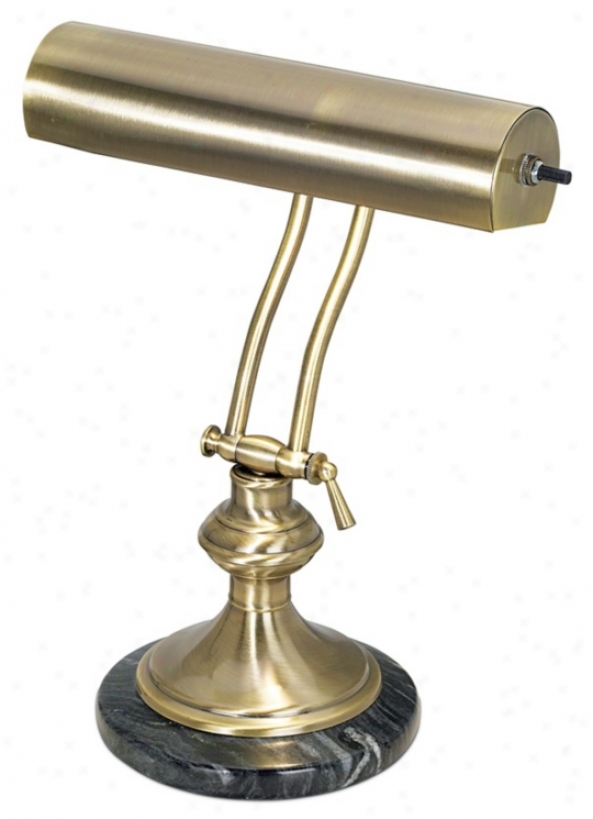 Antique Brass By the side of Marble Piano Desk Lamp (46393)