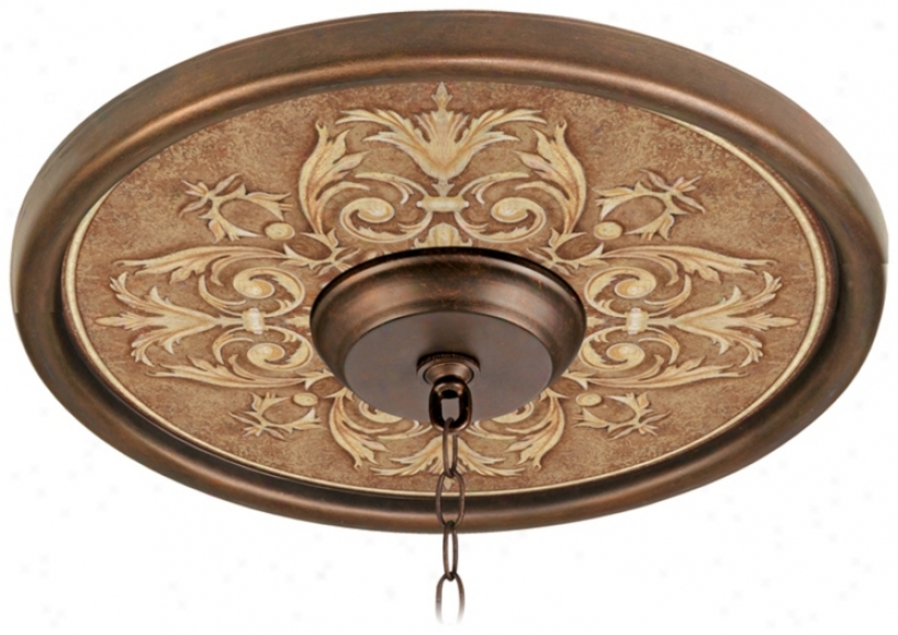 Antiquity Clay 16" Wide Bronze Finish Ceiling Medallion (02975-g71664)