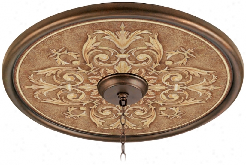 Antiquity Clay 24" Wide Bronze Finish Ceiling Medallion (02777-g7145)