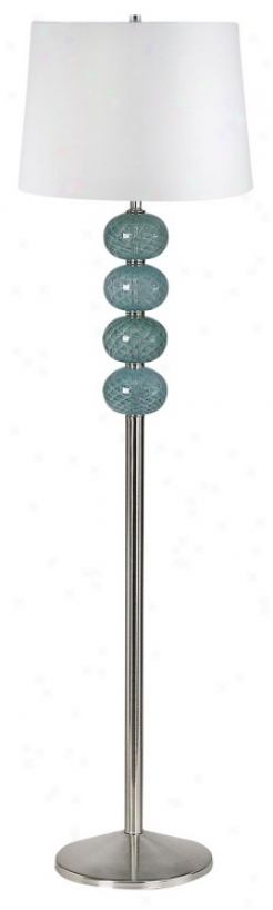 Aqua Glass Orb Floor Lamp (f5130)