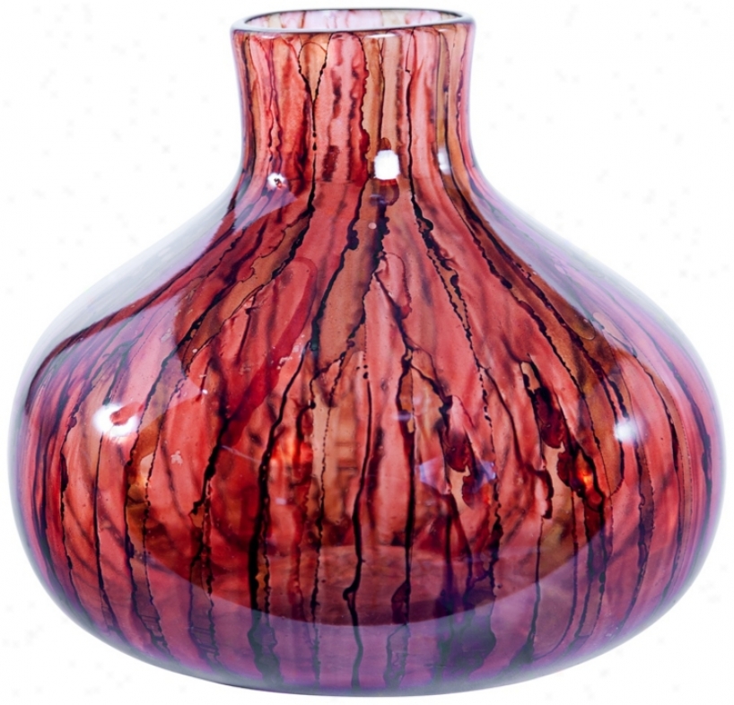 Art Glass Chestnut Small Decorative Vase (w6768)