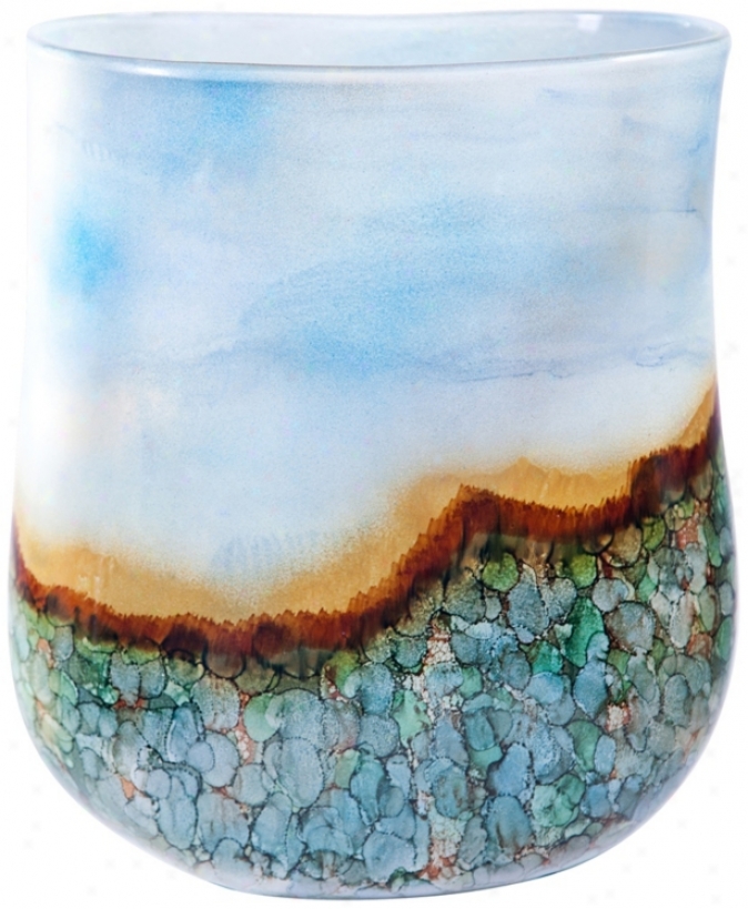 Art Glass Jardin Decorative Rectangle Vase (w7363)