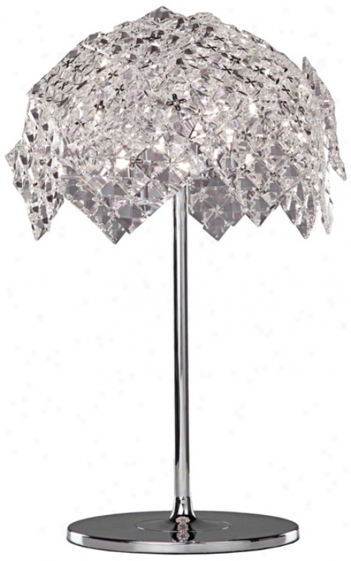 Artcraft Vogue Crystal Chrome Table Lamp (w5703)