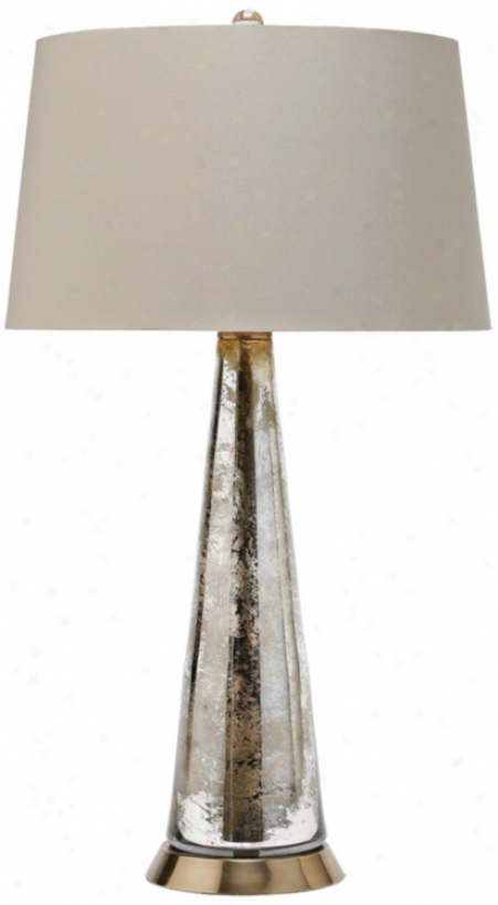 Arteriors Home Antiqued Silver Tapered Glass Table Lamp (27351)
