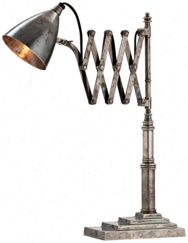 Arteriors Home Fraiser Antique Silver Adjustable Desk Lamp (m2546)