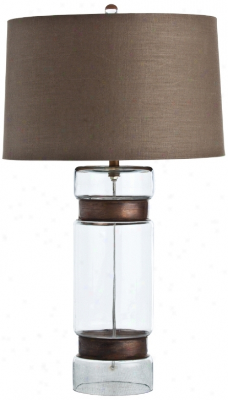 Arteriors Home Garrison Tall Brass And Glass Table Lamp (v5063)