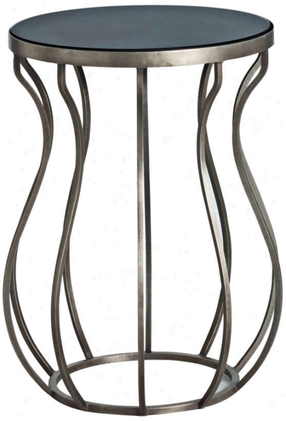 Arteriors Home Olympia Wavy Iron And Marble End Table (u2283)