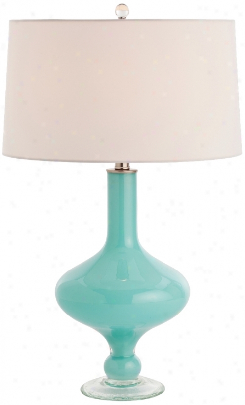 Arteriors Home Rory Soft Cyan Glass Table Lamp (v5091)