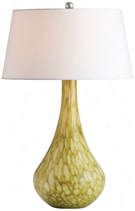 Arteriors Home Santana Spring Moss Swirl Glass Table Lamp (v5094)