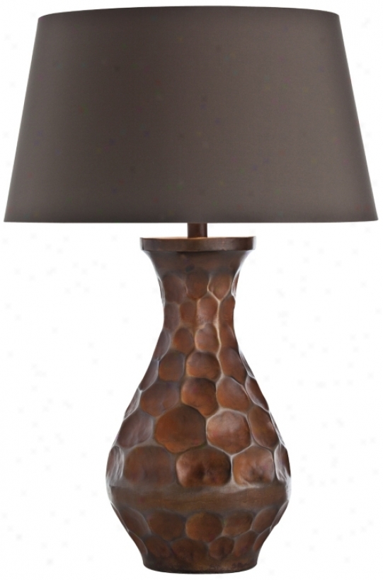 Arteriors Home Sola Antique Copper Honeycomb Table Lamp (v5065)