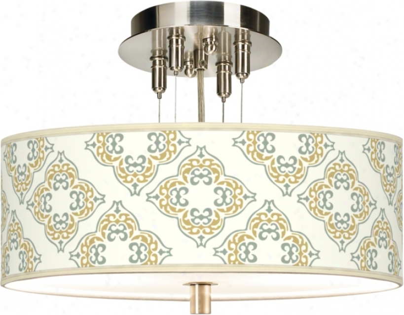 Aster Ivory Giclee 14" Wide Ceiling Light (55369-p5991)