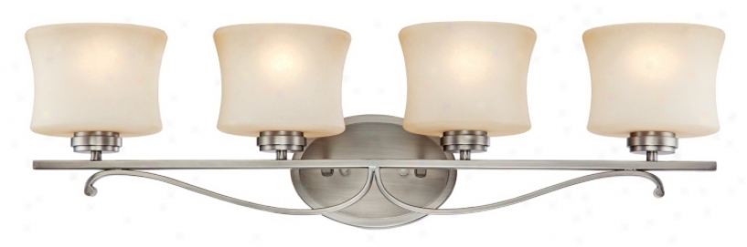 Aube Collection Pewter 31" Wide Bathrolm Light Fixture (02726)