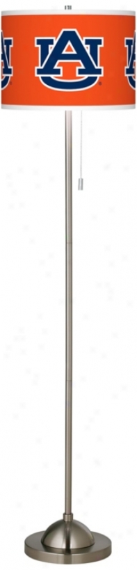 Auburn University Brushed Nickel Floor Lamp (99185-y3409)