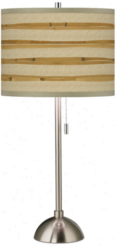 Bamboo Wrap Giclee Shade Table Lamp (60757-3v088)