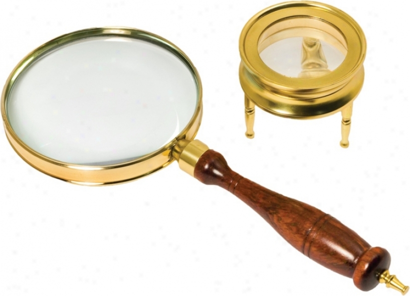 Barska Tabletop And Hand-held Assurance Magnifier Set Of 2 (x7131)
