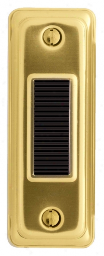 Basic Series Gold With Black Button Doorbell Button (k6278)