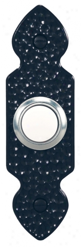 Basic Series Hammered Black With White Doorbell Button (k6297)