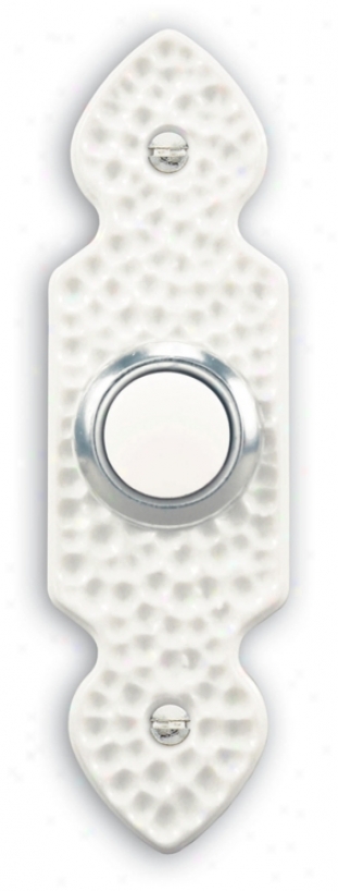 Basic Series Hammered White With White Doorbell Button (k6304)