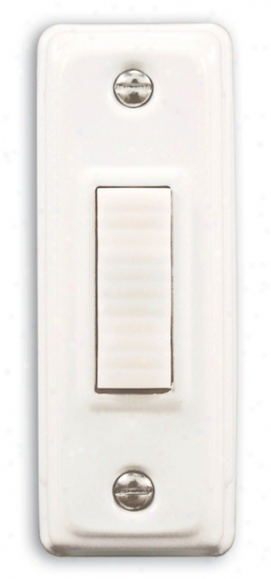 Basic Series White With White Bar Doorbell Button (k6307)