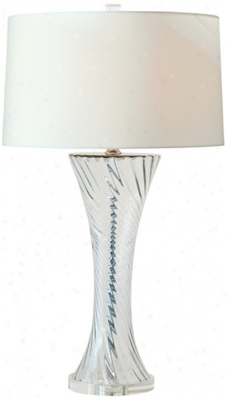 Bella Swirl Clear Glass Table Lamp (x0494)