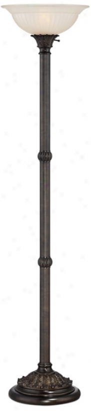 Bellham Brronze Traditional Torchiere Floor Lamp (w9579)