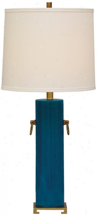 Beverly Turquoise Ceramic Table Lamp (x0518)