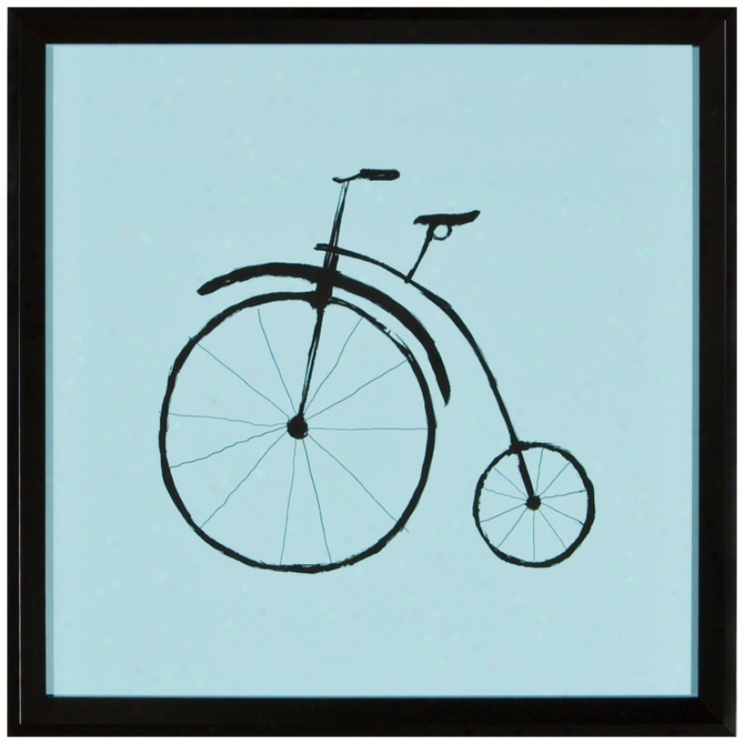 Bicycle 15" Square Sllhoeutte Wall Art (x0933)