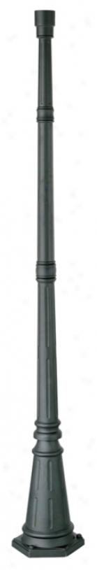 Black Finish Post And Cap Outdoor Base (32943)