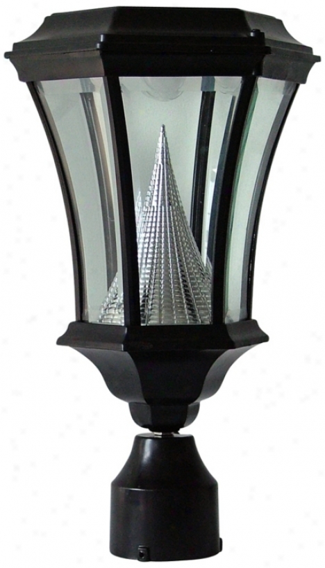 Black Stigmatize  Mount Outdoor Solzr Led Lamp (23022)