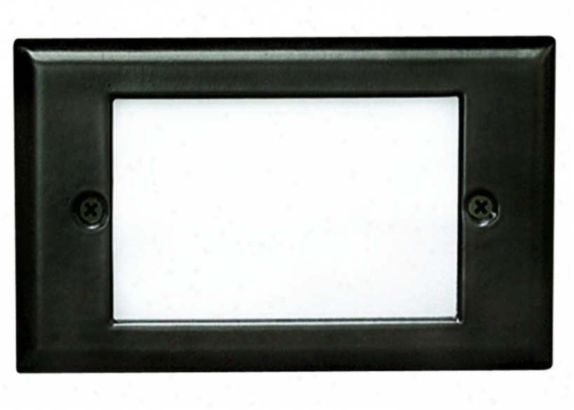 Black With Frosted Glass 4 1/2" Wide Deck And Patio Light (l0757)