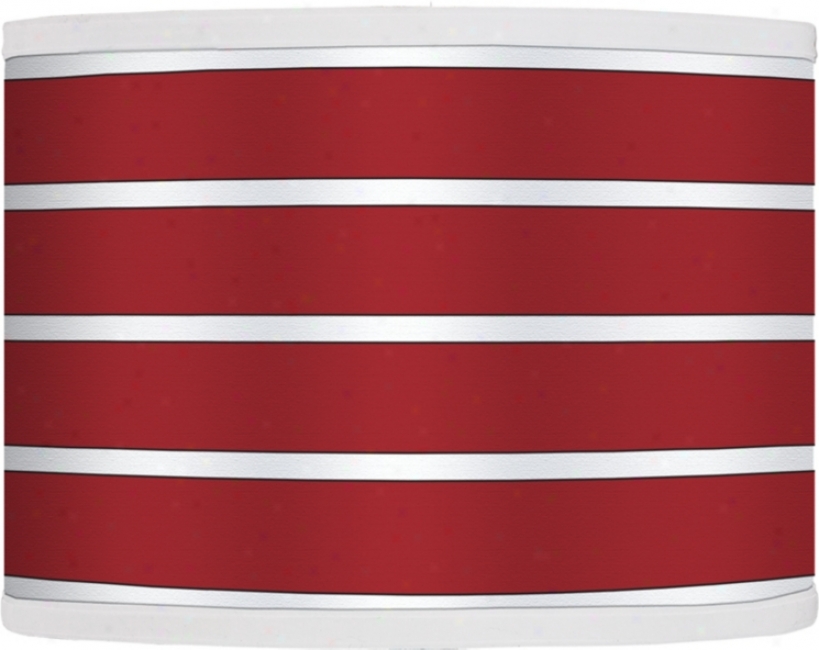 Bold Red Stripe Giclee Shade 13.5x13.5x10 (spider) (37869-h1428)